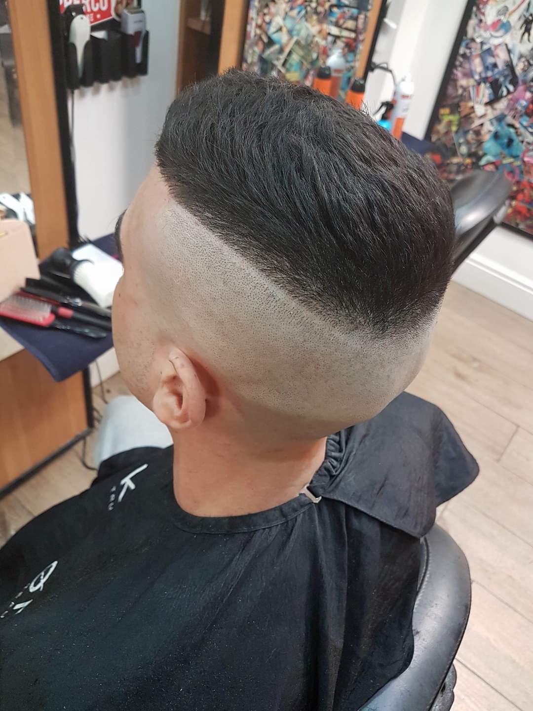 Textured crop with a skin fade