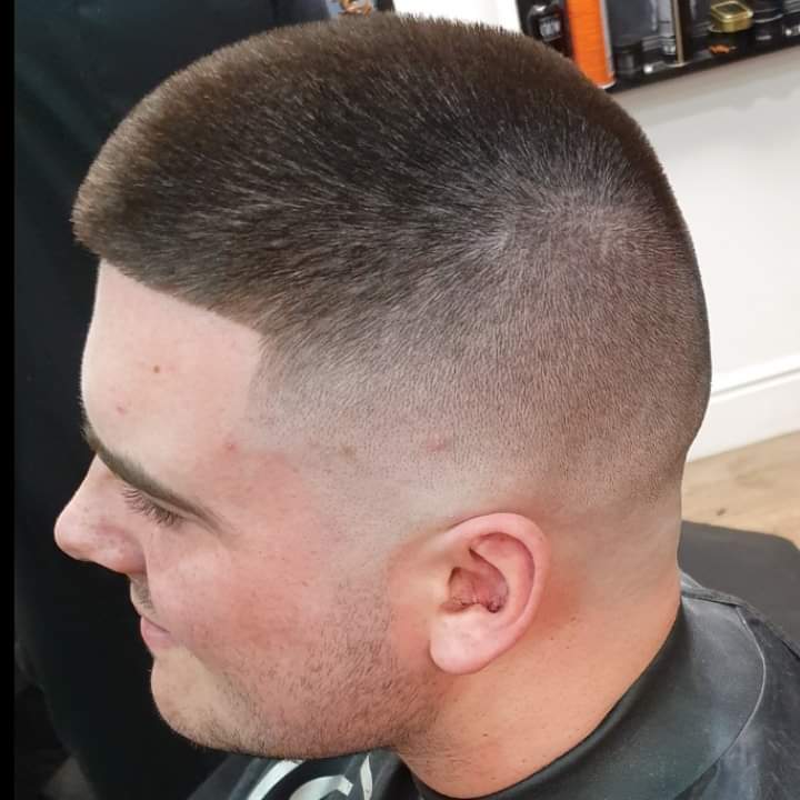 Sharp fade finished in the chair